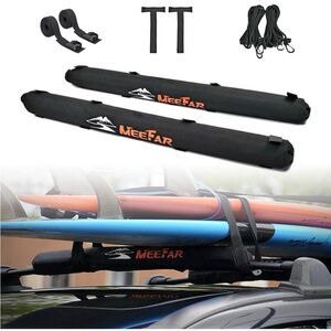 Roof Rack Pads Luggage Carrier System Strap Use w Cross Bar Tie Down Kayak OW